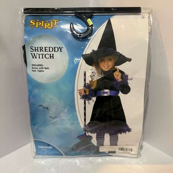 Spirit Halloween size 3t-4t purple black shreddy witch Toddler Costume - Picture 1 of 4